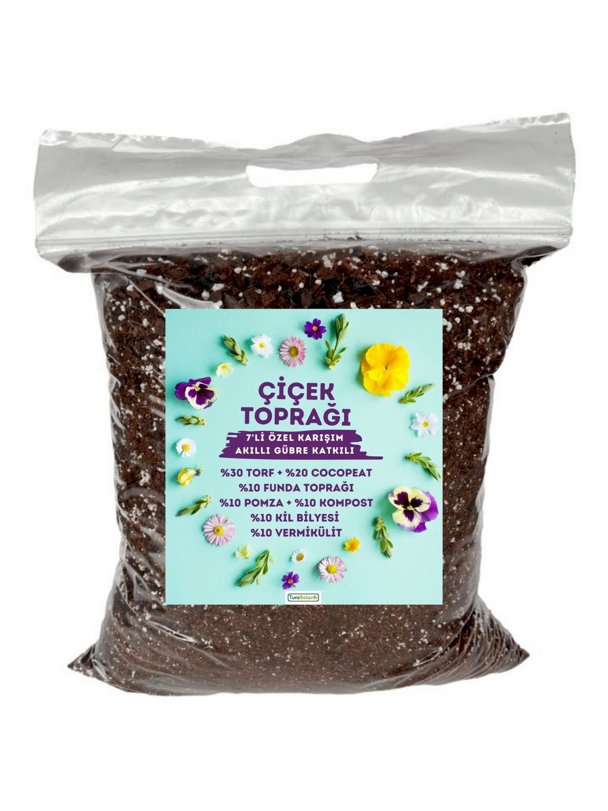 ÇİÇEK TOPRAĞI 3 LT - 7'Lİ ÖZEL KARIŞIM(Akıllı Gübre Katkılı)