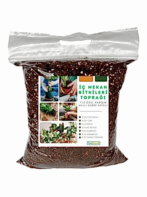 İÇ MEKAN BİTKİLERİ TOPRAĞI 5 LT - 7'Lİ ÖZEL KARIŞIM(Akıllı Gübre Katkılı)
