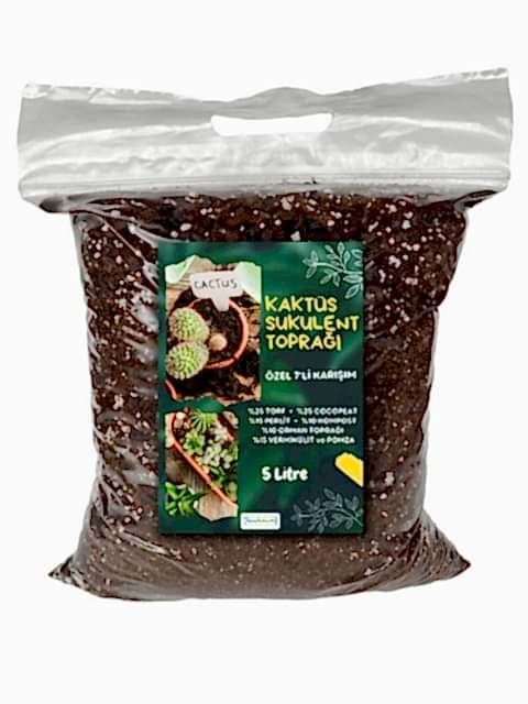 KAKTÜS SUKULENT TOPRAĞI 20 LT - 7'Lİ ÖZEL KARIŞIM(Akıllı Gübre Katkılı)
