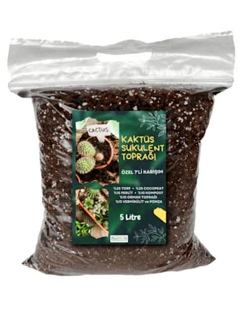 KAKTÜS SUKULENT TOPRAĞI 20 LT - 7'Lİ ÖZEL KARIŞIM(Akıllı Gübre Katkılı)
