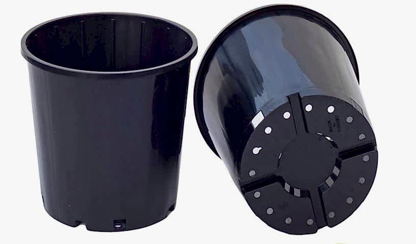 SİYAH ÜRETİM SAKSISI 100 ADET - 5 LT 21 CM