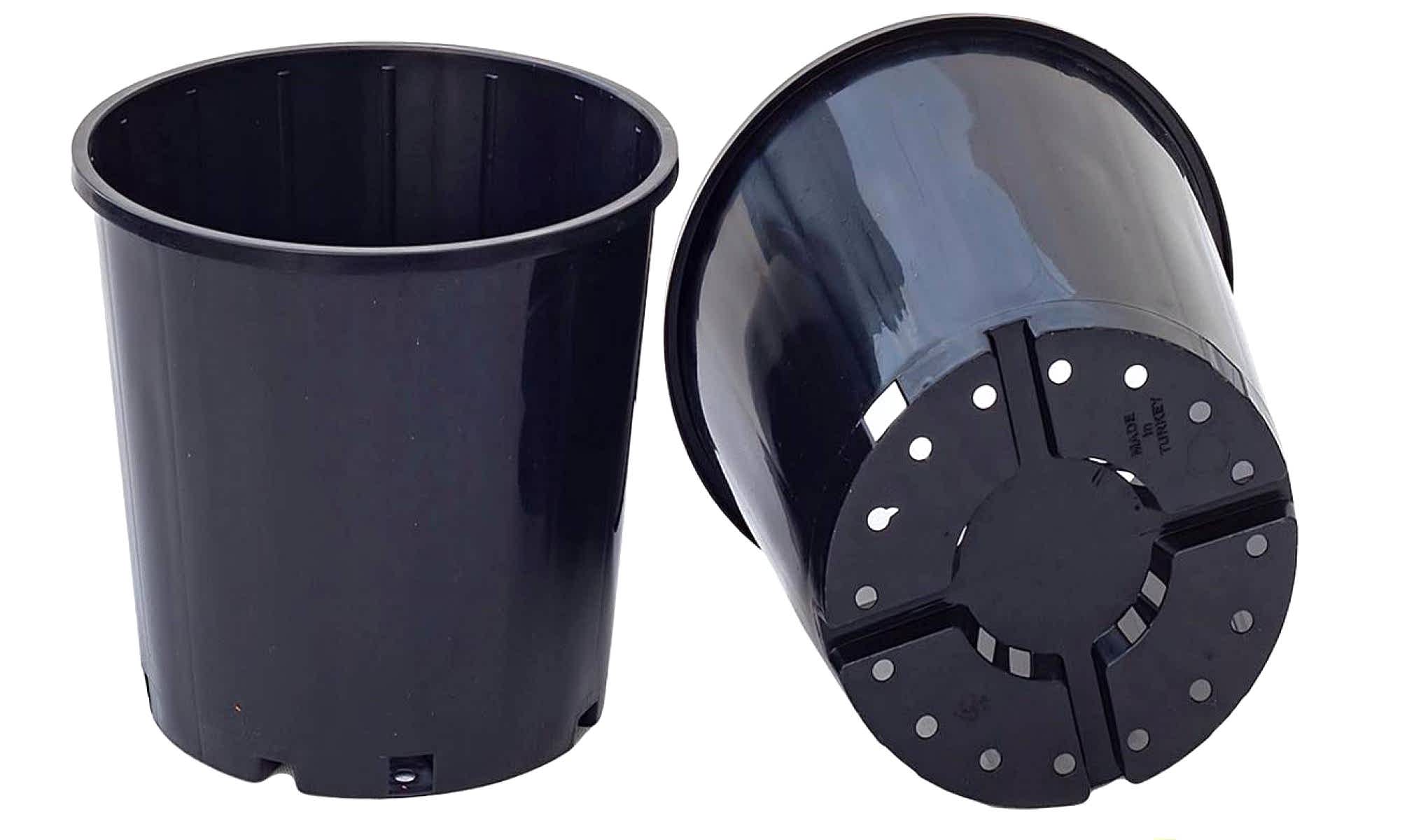 SİYAH ÜRETİM SAKSISI 10 ADET - 5 LT 21 CM