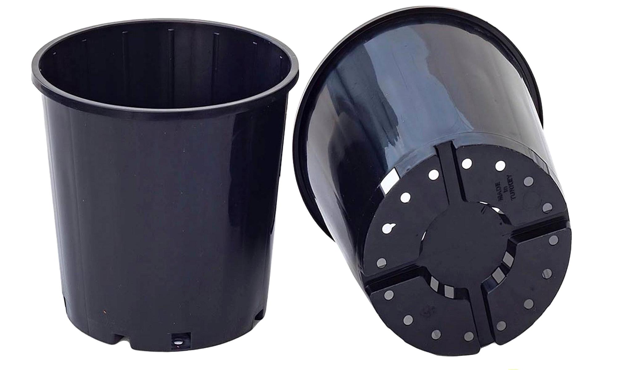SİYAH ÜRETİM SAKSISI 100 ADET - 3 LT 17.5 CM
